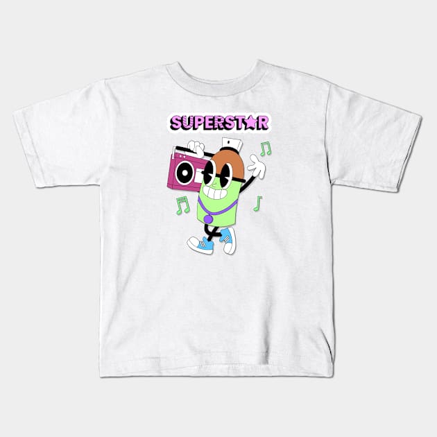 hip hop superstar Kids T-Shirt by khider